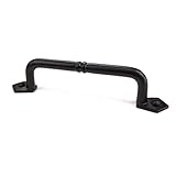 Iron Valley – 6 " Rippleキャビネットハンドルプル – Solid Cast Iron 6 Inch ブラック IV-420-Ri