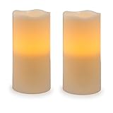 Darice電池式LED Pillar Candle Set Assortedサイズ、2ピース