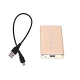 F Fityle USB 3.1タイプC→mSATA SSDエンクロージャーモバイルハードディスク　アルミニウム　全2色 - ゴールド