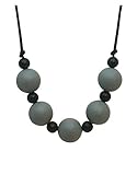 Aenki Silicone Teething Nursing Necklace Alice Grey [並行輸入品]