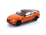 TrueScale Miniatures MINI GT 1/64 BMW M4 Mパフォーマンス (G82) ファイヤーオレンジ (左ハンドル) 完成品