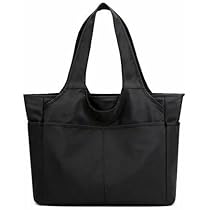 美品⭐️慈雨 レザー キャンバス トートバック ブラック　多収納 大容量 Amazon.co.jp: SHUUL トートバッグ レディース 大容量 仕事用