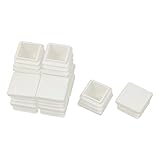 TOOGOO 20 mm x 20 mmプラスチックホワイトエンドキャップブランキングのバージョンのキャップスペアキャップアクセサリーfor Professionalスクエアチューブ挿入12ピース