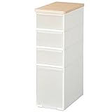 ラック キッチン 洗面所 収納 ケース ホワイト サイズ：ワイド