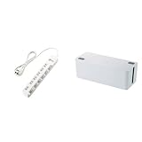 ELECOM 電源タップ 個別スイッチ 省エネ スイングプラグ 6個口 2m ホワイト T-E5A-2620WH+ELECOM ケーブル収納ボックス 6個口電源タップ収納 ホワイト EKC-BOX00