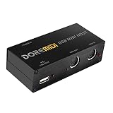 USB MIDIホストボックス MIDIインターフェイスからMIDIコンバーター ブラック (UMH-10)