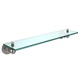 Allied Brass AP-1/22-SN 22-Inch by 5-Inch Single Glass Shelf by Allied Brass
