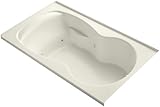 Kohler K-1194-R-96 Synchrony 6Ft Whirlpool with Right-Hand Drain and Tiling Flange, Biscuit [並行輸入品]