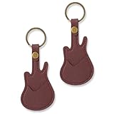 Neutral Zenith ピックケース ピックホルダー ギター キーチェーン リング 携帯便利 紛失防止 超軽量 コンパクト ギフト (ブラウン 2個セット)