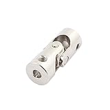 uxcell ユニバーサルジョイント ユニバーサルカップリング 9mm x 23mm シルバートーン 1個入り