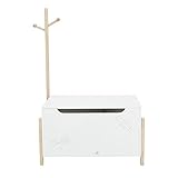 Labebe Kids Wooden Organizer Baby Toys Storage Container Concise White Box 2-in-1 with Rocks Great C