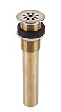 Sinkology g15-hn Decorative 8-hole noオーバーフローグリッドバスDrain、1.5インチ、ニッケル仕上げ
