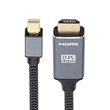 cablecc 8K 60hz Mini-DP - HDMIオス Mini DisplayPort 1.4ソースからHDMI 2.0 ディスプレイ UHD 4K モニターケーブル 1.8M