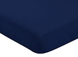 Sweet Jojo Designs Fitted Crib Sheet for Navy and White Woodland Deer Baby/Toddler Bedding Set Colle