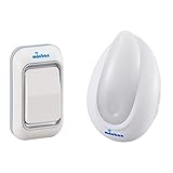 オーム電機 ワイヤレスチャイム OCHシリーズ 押しボタン送信機＋AC式受信機 ナイトライト機能付き 音と光でお知らせする 呼び出し 呼び鈴 玄関 ドアチャイム