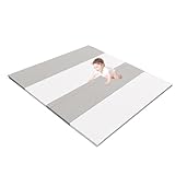 大阪熊 シームレスプレイマット 200×140 収納しやすい 厚手 折りたたみ ノンホルム 抗菌 防水 防音 床暖房対応 マット ベビーマッ