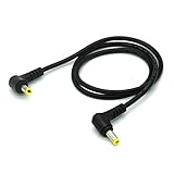 YSJJZRL 10A DC 5.5 x 2.5mm ダブル 90 度オス - オスプラグケーブル、DC 電源ケーブル下位互換性 5.5x2.1mm (0.3M)