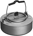 FIELDOOR チタンケトル やかん 軽くて頑丈なチタン製 約150g 容量700ml 着脱式ハンドルカバー 料理 日常使い 調理器具