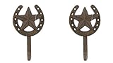 Cast Iron Star Horseshoeフックのセット2