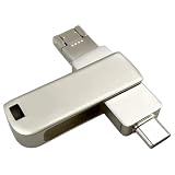 USBメモリ 4in1 256GB フラッシュメモリ USB3.0 高速転送 typeC iPhone Android スマホ バックアップ 外付けメモリ 小型 国内サポート (256GB(Silver))
