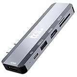 Macbook ハブ HDMIポートｘ２ 4K複数画面出力 Macbook Air Pro 6ポート USB Type C ハブ USB C HDMI 変換アダプタ PD急速充電 USB 3.0対応 SD/TFカードスロット ドッキングステーション 超軽量 スペースグレー