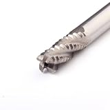 【ノーブランド品】4枚刃 鋼製 超硬エンドミル 加工用カッター 8mm x 8mm