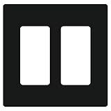 Lutron cw-2b-bl Claro 2つGang Rockerウォールプレート、ブラック