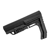 ChaosAirsoft MFT-BMSタイプ ミルスペックストック 軽量 ナイロン素材 エアガン用 (ブラック B級品)
