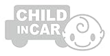 Sticker Shop Haru CHILD ＩＮ CAR ステッカー 車型 ２０cm シルバー