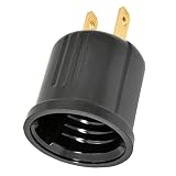 オーム電機 ソケット変換コンセントアダプター E26用 ソケット付きコンセントプラグ HS-LEIB01 00-7054 OHM