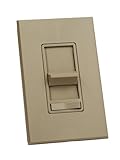 Leviton 80800-gy 800 W、単極、ルノワールプリセットelectro-mechanical白熱Slide Dimmer Narrow、Fin、グレー