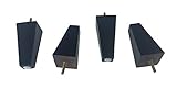 デザイン59 Inc 5 "ブラック現代Taperedピラミッドソファ脚、セットの4