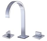 Alfiブランドab1336-pc Gooseneck Widespreadバスルーム蛇口、ポリッシュクローム