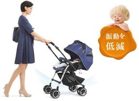 赤ちゃんにとって、おでかけは振動との戦い。大人よりも振動の影響を受けやすい赤ちゃんのために、ネムリエには、「振動レスシステム」を搭載。