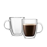 Bodum Bistro 2-Piece Double Wall Mug, 10-Ounce, Clear by Bodum
