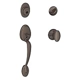 Schlageロック会社f60 Ply 613 SIE Schlage Plymouth Handleset with Siena内側ノブ、オイルラビングブロンズ