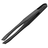 a14051500ux0624プラスチック抗静的ヒントワイドピンセット、6.5ミリメートル、ブラック