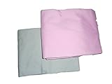 Baby Doll Bedding Solid Two-Tone Crib Sheet Set, Grey/Pink by BabyDoll Bedding