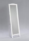 Kings Brand White Finish Wood Frame Floor Standing Mirror [並行輸入品]