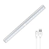 Morpilot LED人感センサーライト LED電球20個 USB充電式 省エネ 高輝度 貼り付ける 本棚 戸棚 押入れ用