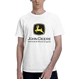 [HYUELEFU] ジョンディア メンズ tシャツ 半袖 プリントtシャツ おしゃれ スリーブTシャツ ファッション 男女兼用