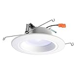 Halo Recessed rl560wh6927 90 CRI 2700 K LED Retrofit withホワイトトリム、5 / 6、暖かいホワイトby Halo Recessed