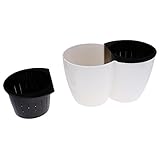 Flameer 植物鉢　プランター　自己吸収　綿紐付き　S/M Lサイズ選択 　通気性　穴付　連体　ラウンド　栽培ポット　 - L 300mm×170mm