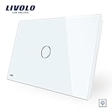 LIVOLO ホワイト米国標準1Gang1 Way壁ライトディマースイッチwith LEDインジケータAC 110 – 220 V、-C901D-11