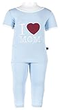 KicKee Pants Baby Toddler Boys' Short Sleeve Pajama Set Applique Pond I Love Mom 18-24 Months [並行輸入品