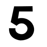 Imperial 5449 Fleet Number # 5、4、"ブラックデカール、per package of 10