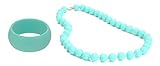 Chewbeads Teething Necklace and Bracelet Gift Set (Turquoise) [並行輸入品]