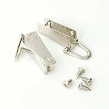 trekko ショルダーストラップ 留め具 トチカン バッグ 金具 後付け ネジ式 左右1組入り (シルバー)