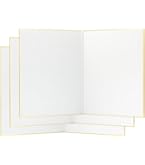 Amazon | 二つ折り色紙 両面 白無地 27.3cm×48.4cm 金縁 サイン