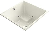 KOHLER K-1969-VBCW-96 Underscore 48-Inch X 48-Inch Drop-In Bath with Bask Heated Surface and Chroma 